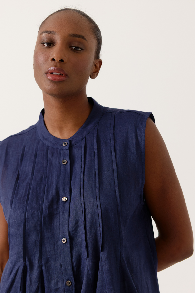 BLUSA SAPHINA COLOR AZUL MARINO 1